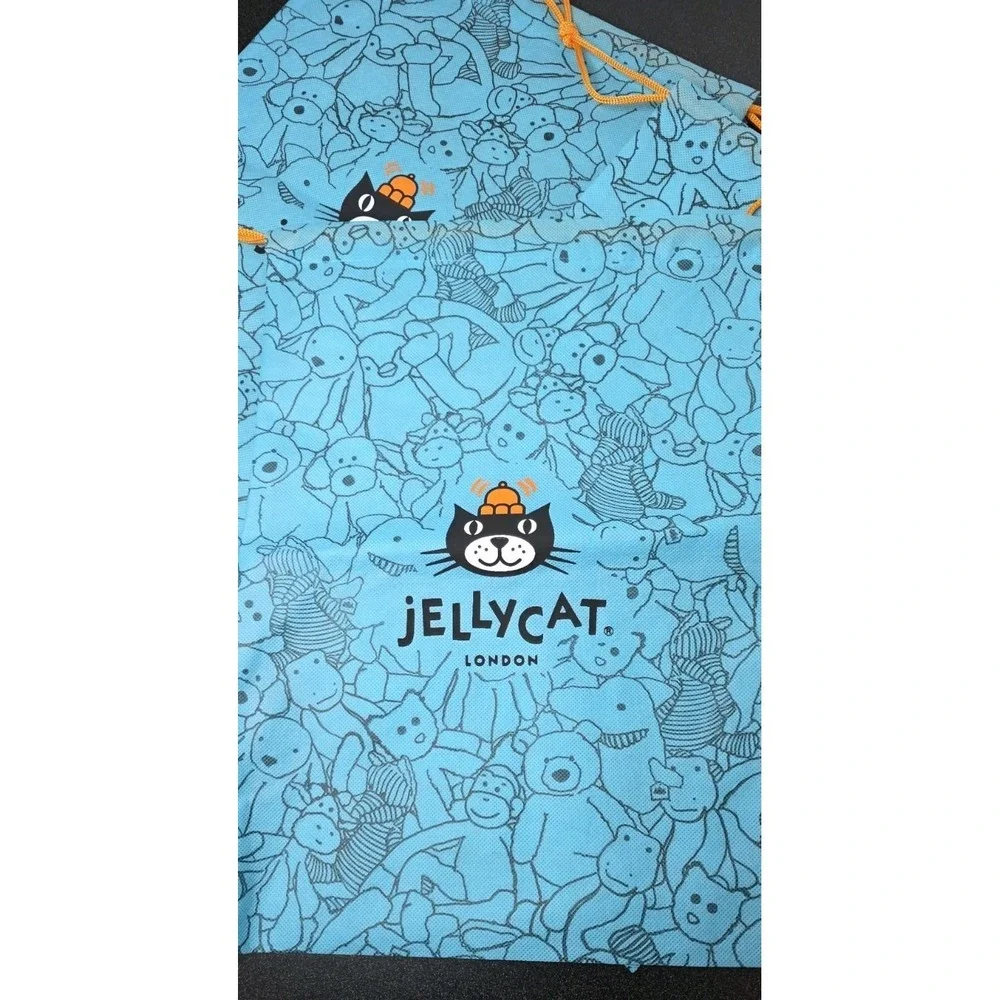3 New‎ AUTHENTIC Jellycat Dust Bag Blue Storage Bag Stuffed Animal Carry Tote